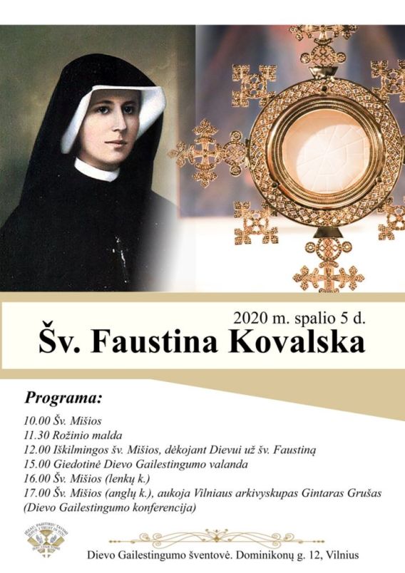 Minėsime Šv. Faustiną Kovalską, vienuolę