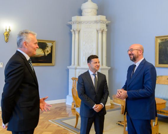 Vilniuje įvyko trišalis Lietuvos Prezidento, Ukrainos Prezidento ir EVT Pirmininko susitikimas