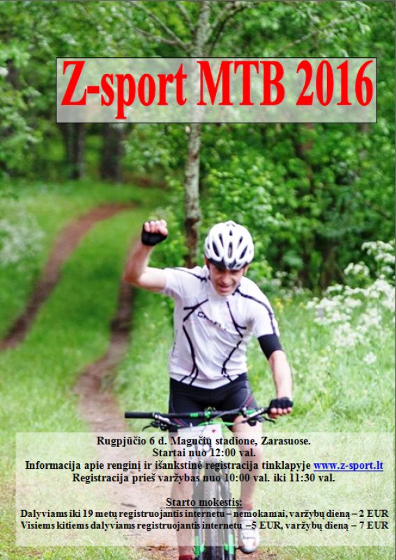 Zarasuose – Z-SPORT MTB 2016 dviračių kroso varžybos