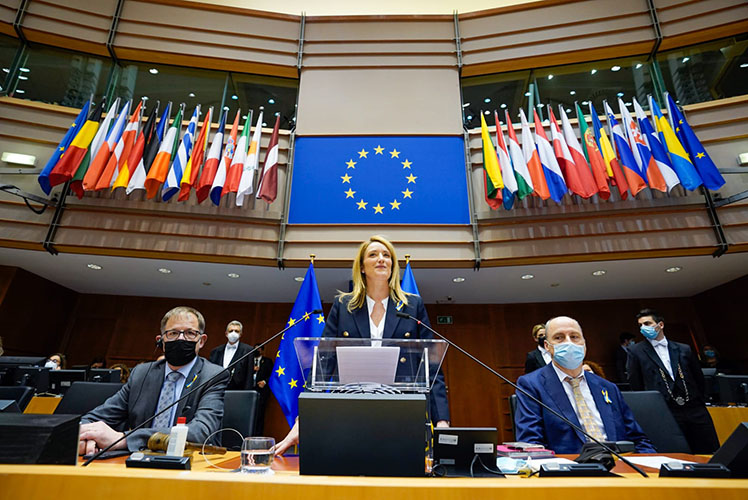 EP pirmininkė: kaltieji dėl karo nusikaltimų Ukrainoje bus nubausti