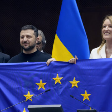 V. Zelenskis Europos Parlamente: Rusija yra grėsmė Europos gyvenimo būdui