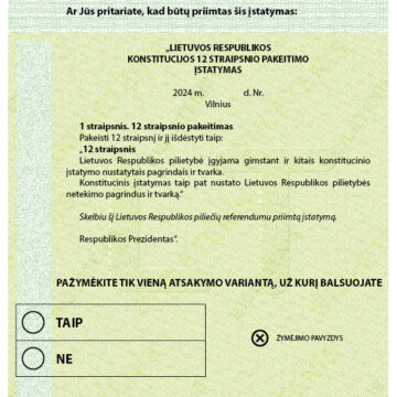 Referendumas dėl pilietybės išsaugojimo: kaip atrodys balsavimo biuletenis?