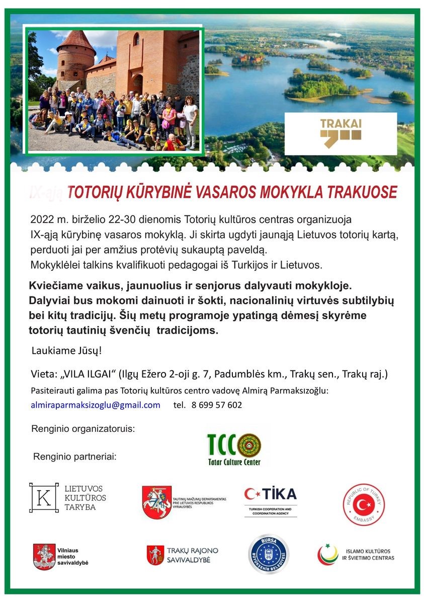 IX-oji totorių kūrybinė vasaros mokykla Trakuose