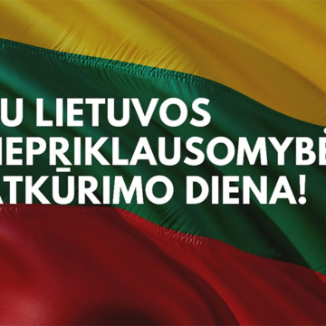 Lietuvos Respublikos Prezidento Gitano Nausėdos sveikinimas šalies žmonėms Nepriklausomybės atkūrimo dienos proga