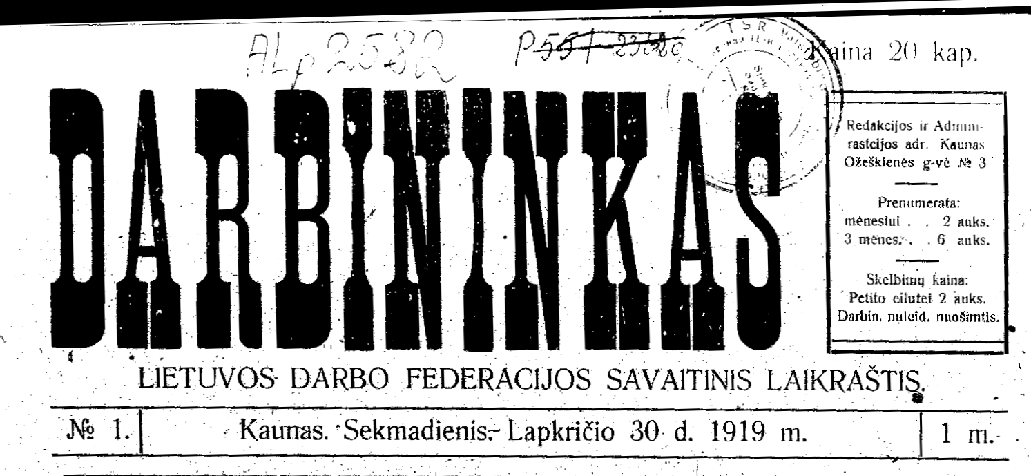 Aleksandras Sakas. Paskutinė “Darbininko” redakcija