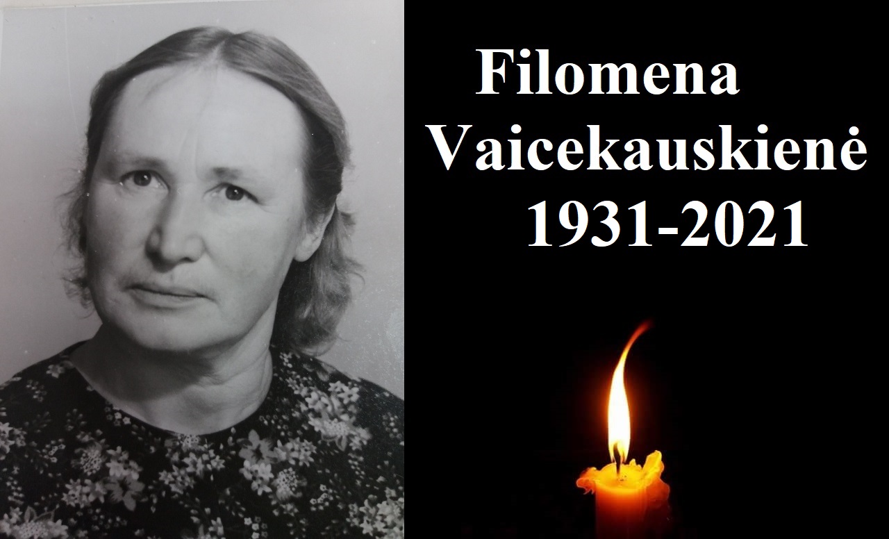 In memoriam. Filomena Vaicekauskienė (1931-2021)
