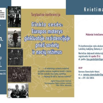 Vilniuje vyks tarptautinė mokslinė konferencija – „Ginklo sesės: Europos moterys ginkluotoje rezistencijoje prieš sovietų ir nacių režimus“