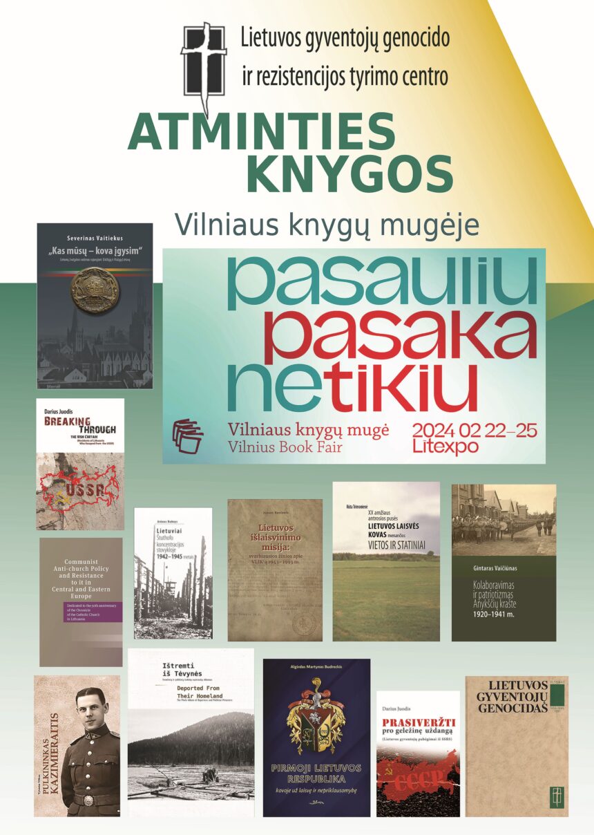 Lietuvos gyventojų genocido ir rezistencijos tyrimo centras kviečia pasimatyti Vilniaus knygų mugėje