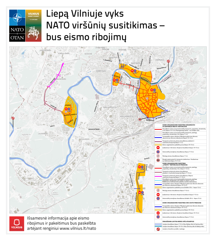 Artėjant NATO viršūnių susitikimui Vilniuje, ką svarbu žinoti vilniečiams ir miesto svečiams