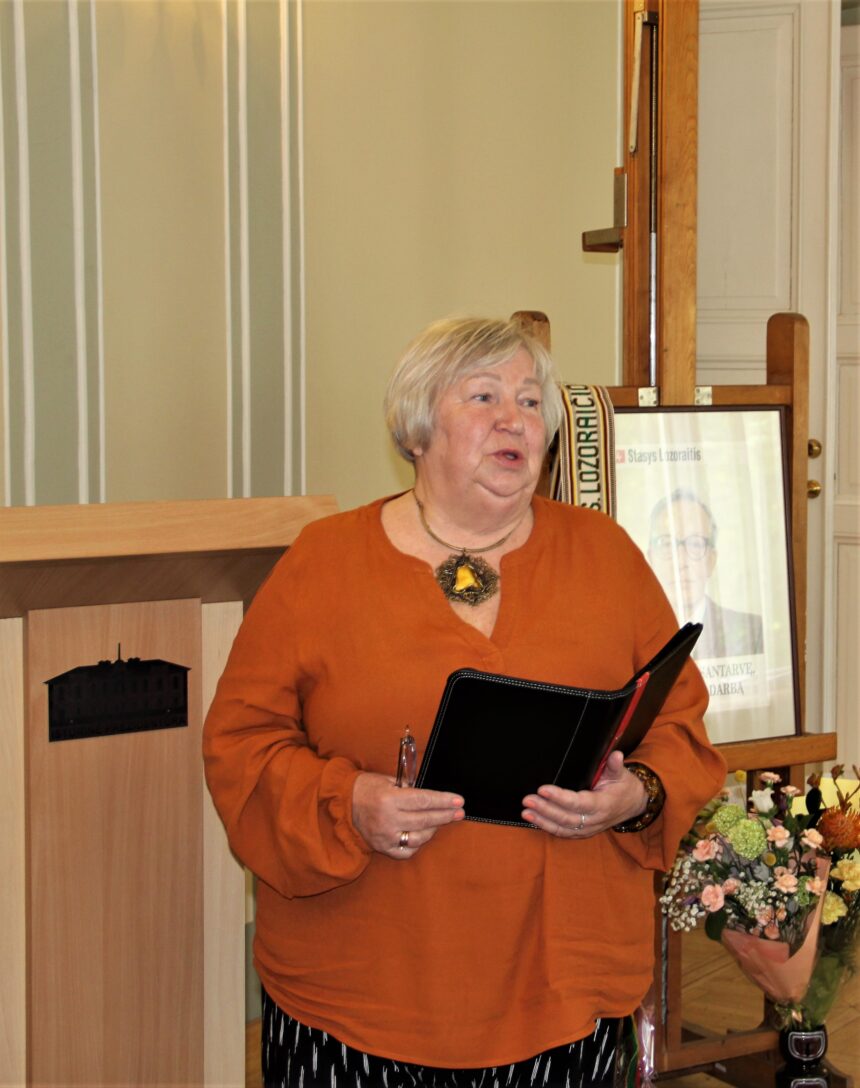 Stasio Lozoraičio premijos laureatė Gražina Viktorija Petrošienė: „Kiekvieną darbą turi dirbti profesionalai“