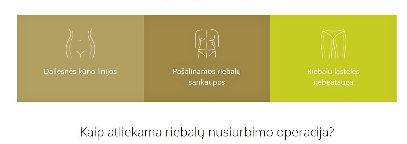 Kada ir kam yra reikalingas riebalų nusiurbimas?