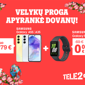 Per Velykas – dovanos jums ir artimiesiems: specialūs šventiniai „Tele2“ pasiūlymai