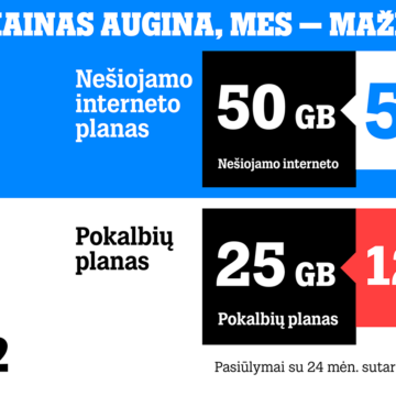 „Tele2“ mažina populiariausių planų kainas – paslaugas teiks iki 60 proc. pigiau