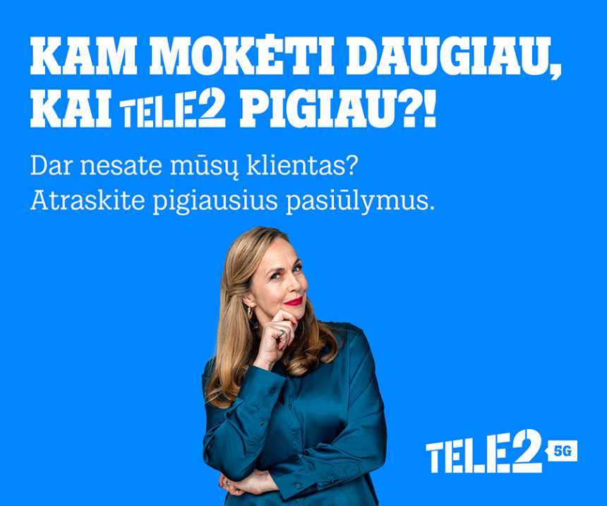 Kam mokėti daugiau, kai „Tele2“ pigiau? Operatorius mažina populiariausių interneto ir 5G planų kainas