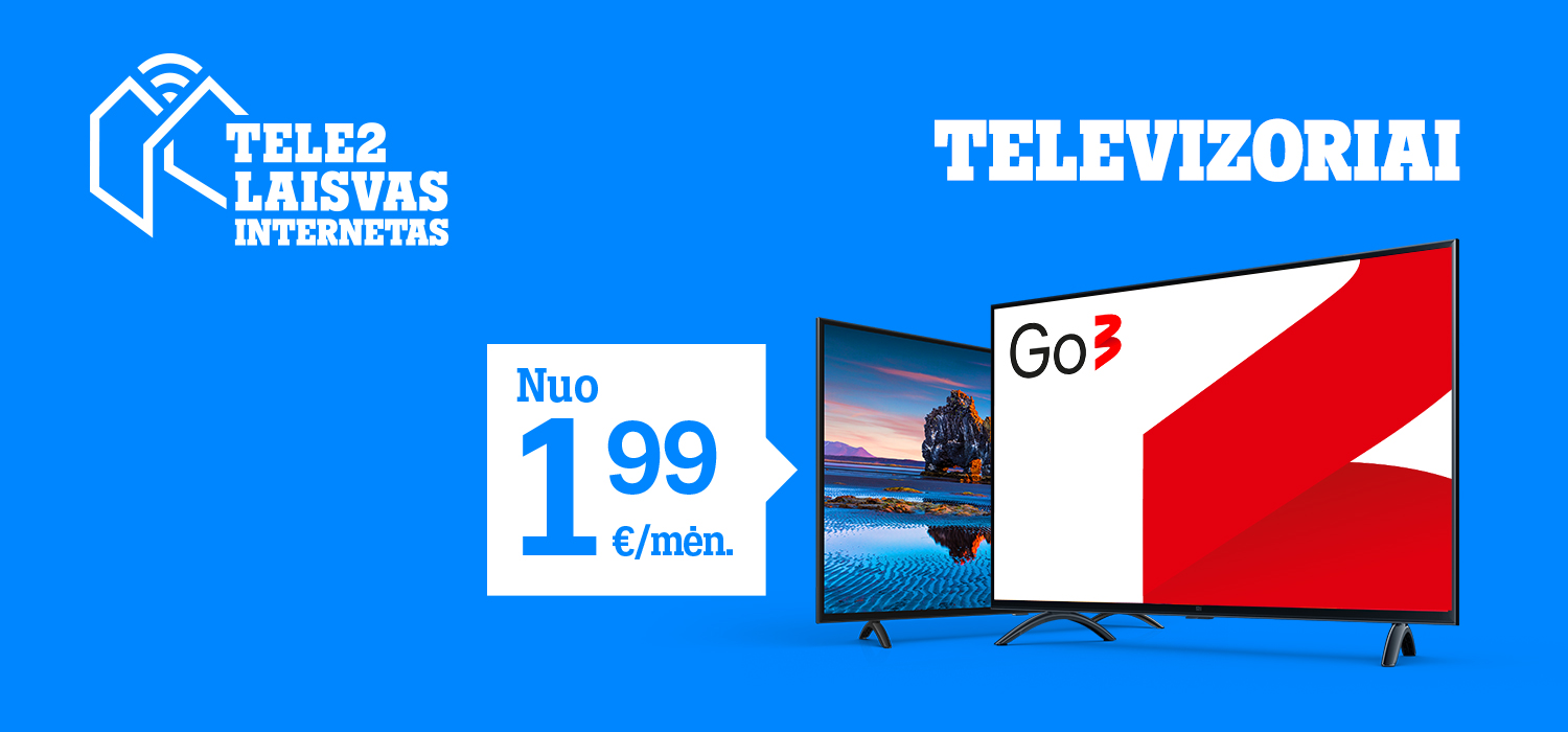 „Tele2“ naujienos: puikūs pasiūlymai televizoriams, internetui ir naujiems telefonams
