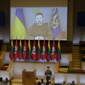 Laisvės premijos laureatas, Ukrainos prezidentas Volodymyras Zelenskis: „Jūs nė vieną minutę neišdavėte laisvės“