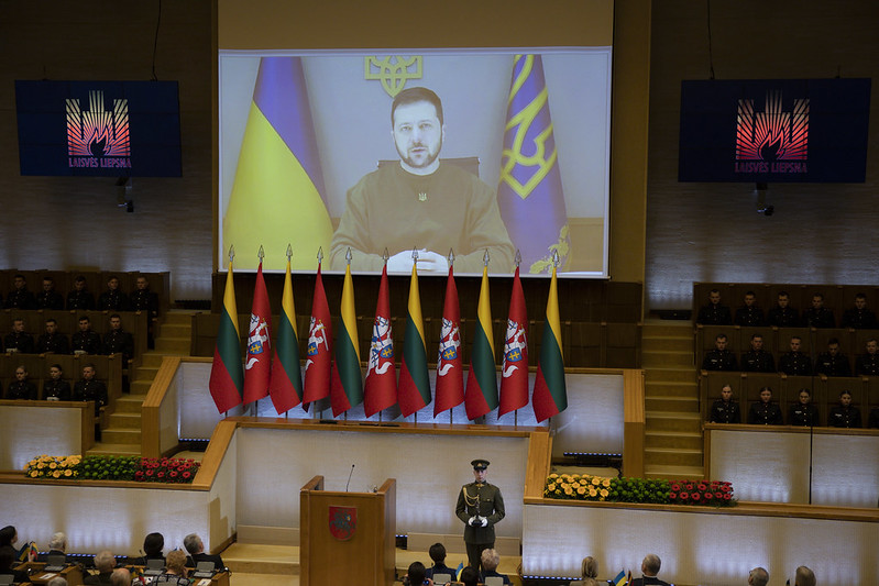 Laisvės premijos laureatas, Ukrainos prezidentas Volodymyras Zelenskis: „Jūs nė vieną minutę neišdavėte laisvės” Laisvės premijos laureatas, Ukrainos prezidentas Volodymyras Zelenskis: „Jūs nė vieną minutę neišdavėte laisvės”