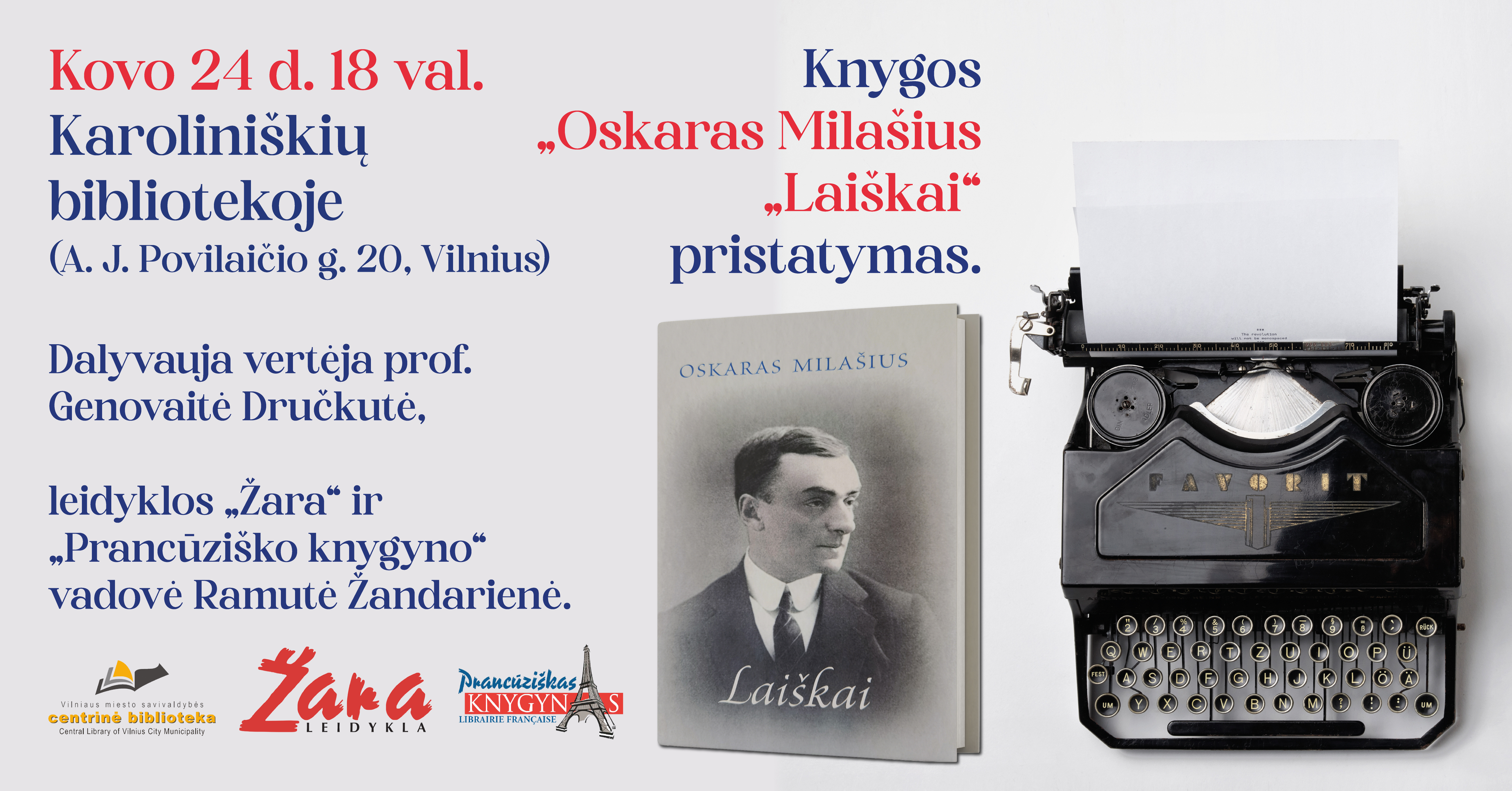 Knygos „Oskaras Milašius „Laiškai“ pristatymas