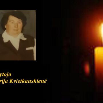In Memoria. Mokytoja Valerija Kvietkauskienė (1941 – 2022)