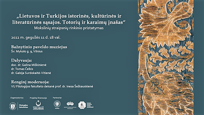 Pristatomas mokslinių straipsnių rinkinys „Lietuvos ir Turkijos istorinės, kultūrinės ir literatūrinės sąsajos. Totorių ir karaimų įnašas“