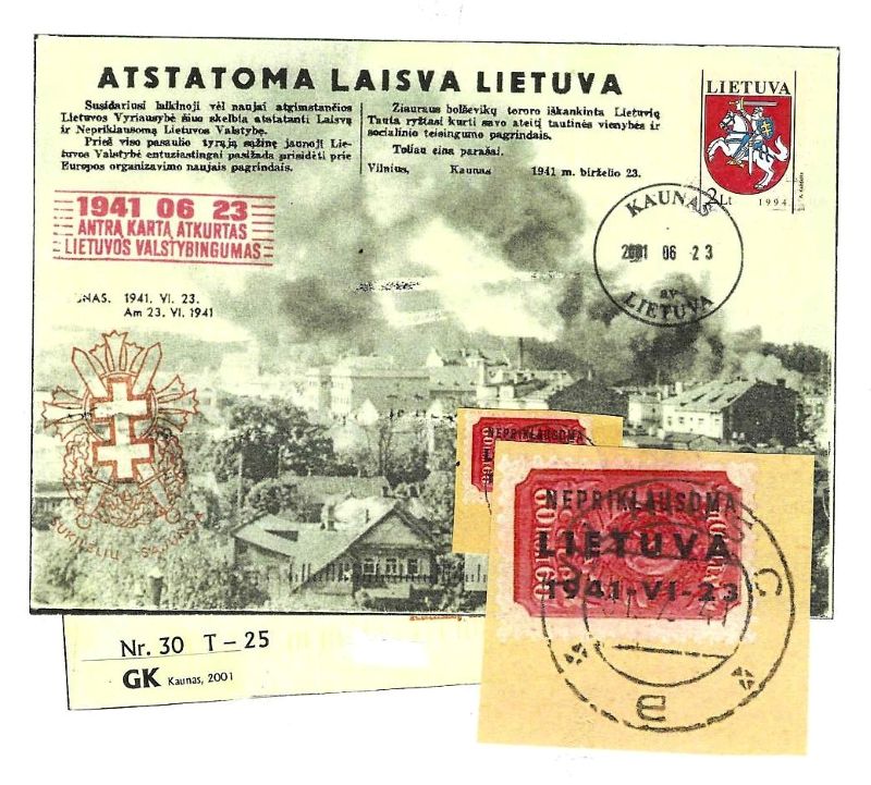 Birželio 23–ioji Lietuvos ir Vokietijos filatelijoje Birželio 23–ioji Lietuvos ir Vokietijos filatelijoje