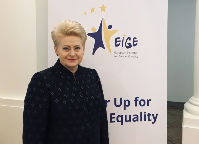 EIGE – pirmoji europinė institucija, įsteigta Baltijos šalyse. Prezidentės sveikinimas